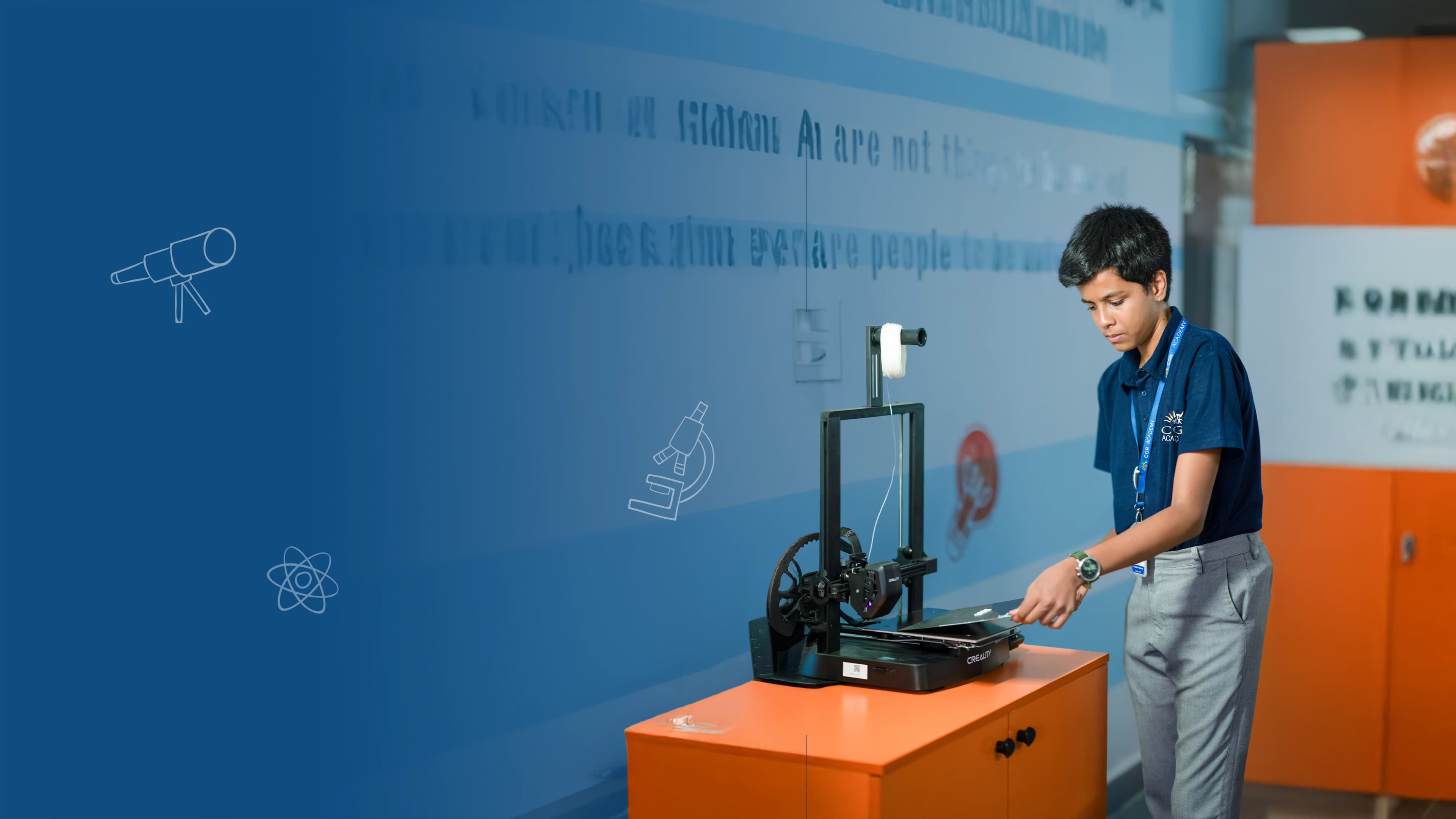 Aerial view of a modern school campus