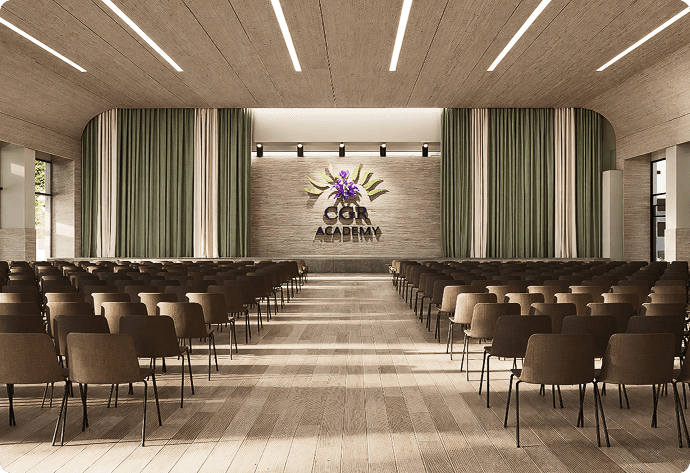 Orange curve decoration