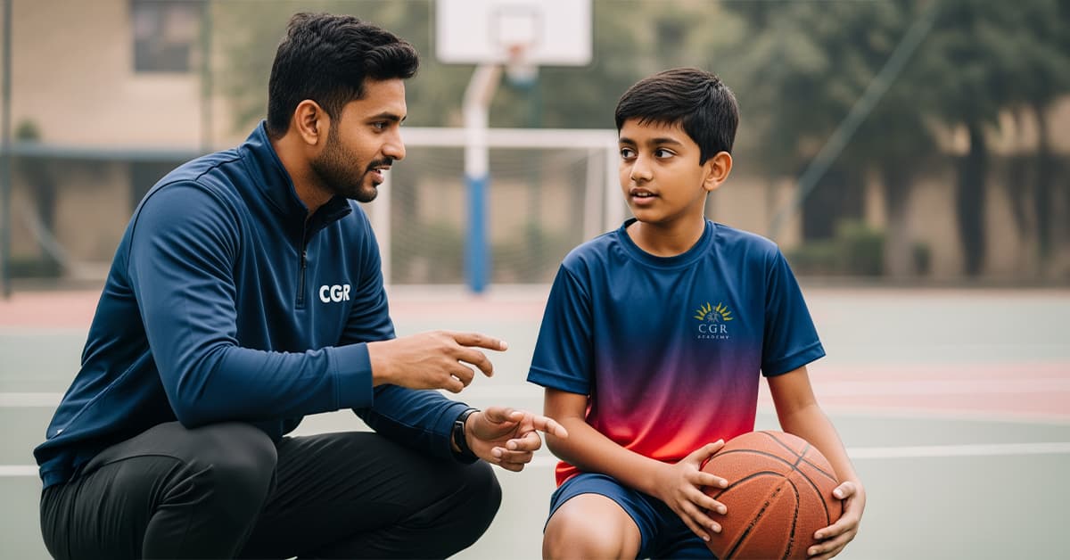 Students playing sports at CGR Academy